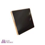 باکس کلید هوشمند مشکی بدون آیکون با فریم آلومینیومی S904-A2 Alu با ابعاد 35×86×86 میلی متر