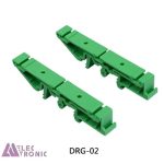 براکت ریلی پلاستیکی نصب برد الکترونیکی DRG02-G با ابعاد 18×10×85 میلی متر