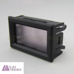 جعبه پنلی ولتمتر DC سه کاراکتری مدل ABP300-A2 با ابعاد 18×28.8×47.8 میلی متر