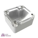 جعبه رومیزی ضدآب الکترونیکی شفاف ABW225-A1T با ابعاد 35×58×65 میلی متر