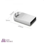 جعبه فلش مموری usb مدل ABU808-A1 با ابعاد 5×12×23 میلی متر