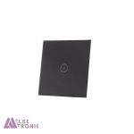 شیشه تک پل مشکی کلید هوشمند GL2-A2P1 با ابعاد 2×86×86 میلی متر