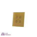شیشه چهار پل طلایی کلید هوشمند GL2-GP4 با ابعاد 2×86×86 میلی متر