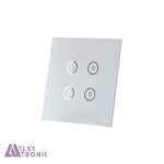 شیشه چهار پل نقره ای کلید هوشمند GL2-SP4 با ابعاد 2×86×86 میلی متر