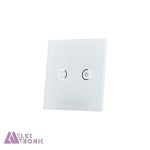 شیشه دو پل سفید کلید هوشمند GL2-A1P2 با ابعاد 2×86×86 میلی متر