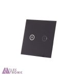 شیشه دو پل مشکی کلید هوشمند GL2-A2P2 با ابعاد 2×86×86 میلی متر