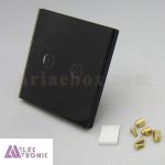 کلید هوشمند EU دوپل مشکی گرد S908-A2P2 با ابعاد 33×86×86 میلی متر