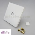کلید هوشمند UK تک پل سفید S901-A1P1 با ابعاد 35×86×86 میلی متر