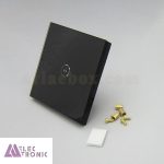 کلید هوشمند UK تک پل مشکی S901-A2P1 با ابعاد 35×86×86 میلی متر