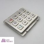 کیپد استیل 4×3 انگلیسی سفارشی مدل ST 3×4-ES با ابعاد 100×92 میلی متر