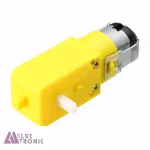 موتور گیربکس چینی پلاستیکی زرد تک شفت 1:220 50RPM